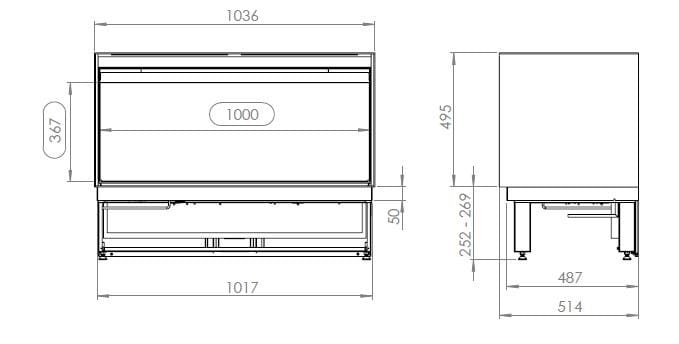 Голографический камин KALFIRE E-ONE 100F FR ARCH-00024487 - Вид №2