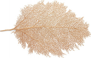 10623282 Harman Салфетка подстановочная 30х45см "Листья", медный ПВХ