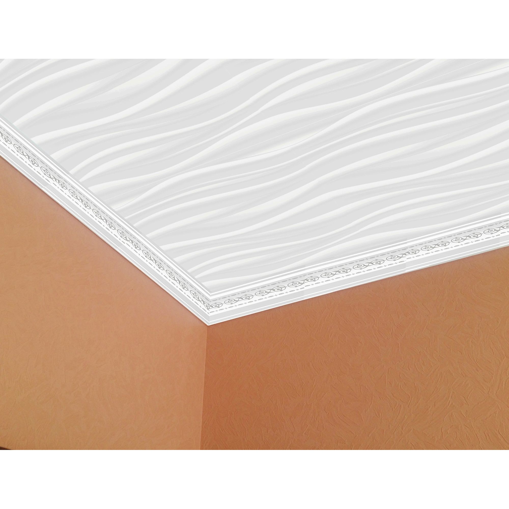 16974344 Плита потолочная экструдированная «Шторм», 2 м2, цвет перламутровый Santreyd  - Вид №5