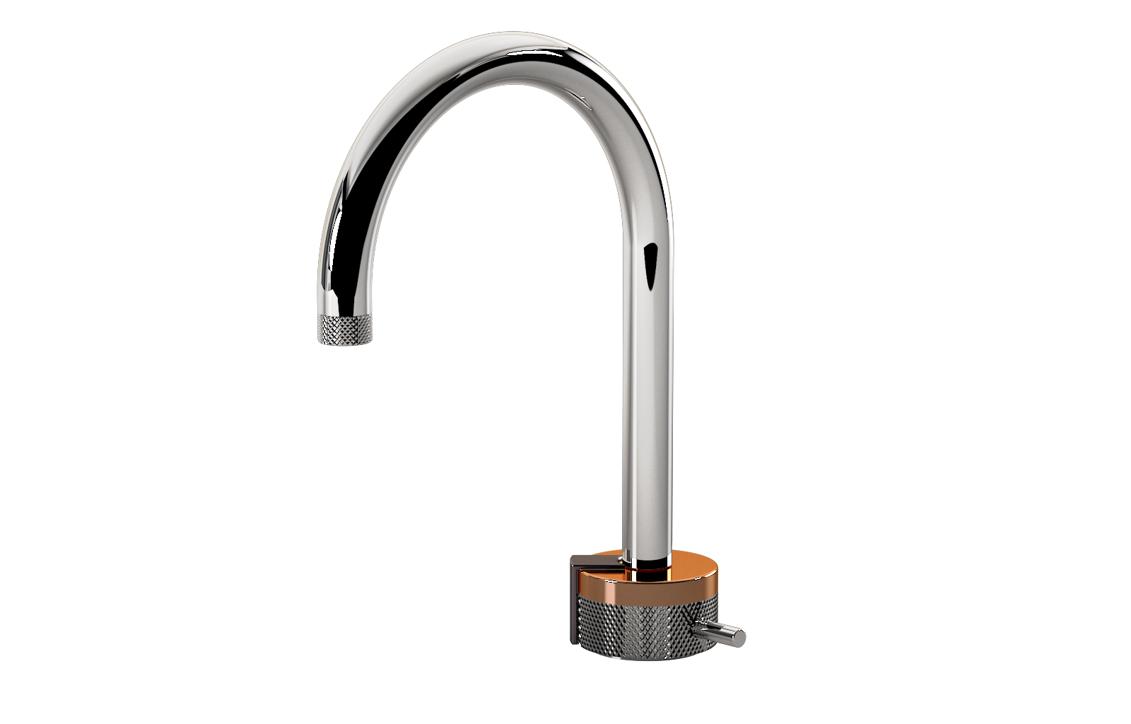 E-11502-R1RG-L2OX-PC Однорычажный прогрессивный смеситель для раковины - излив 16см GRAFF MOD+