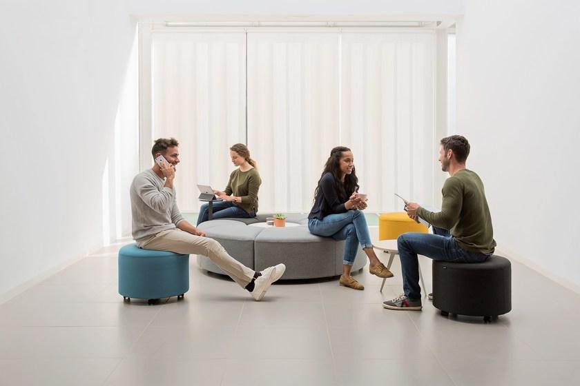 ACTIU Пуф из ткани на колесиках Bend sun-id-1500751 - Вид №7