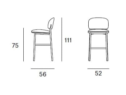 Высокий тканевый стул с подставкой для ног Blasco&Vila RC Metal ARCH-00137343 - Вид №16