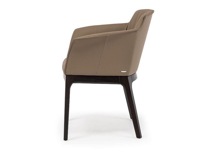 Кожаный мягкий стул с подлокотниками Cattelan italia MUSA ARCH-00119311 - Вид №1