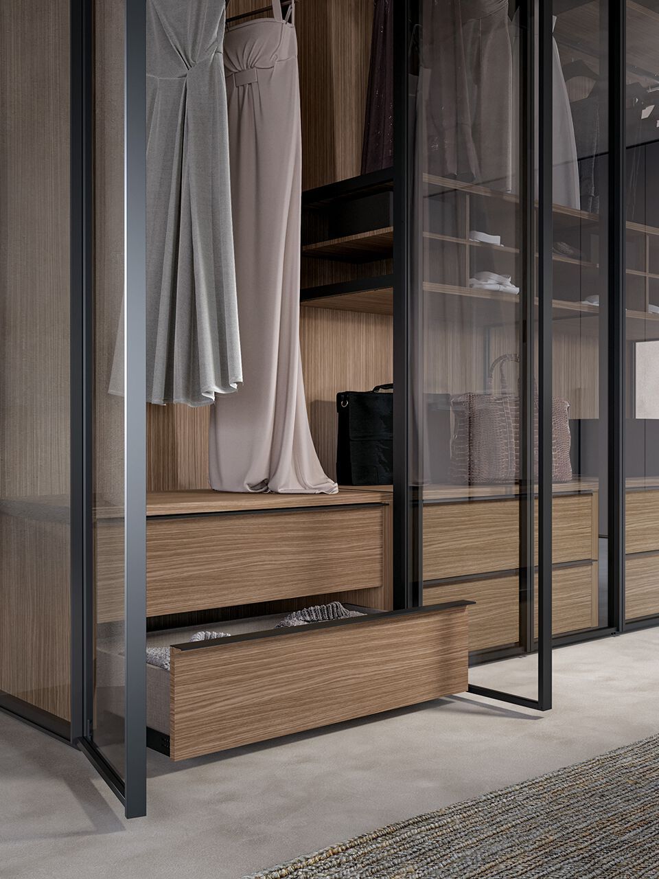 Стеклянный модульный шкаф Adok ARCH-00009591 - Вид №2