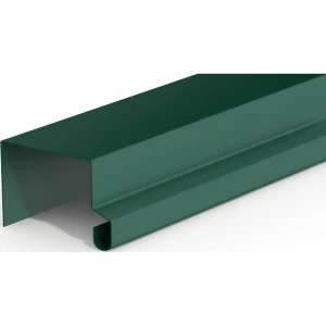 П-планка для профнастила 20x10x15 мм 2 м 0.4 мм RAL 6005 зеленый
