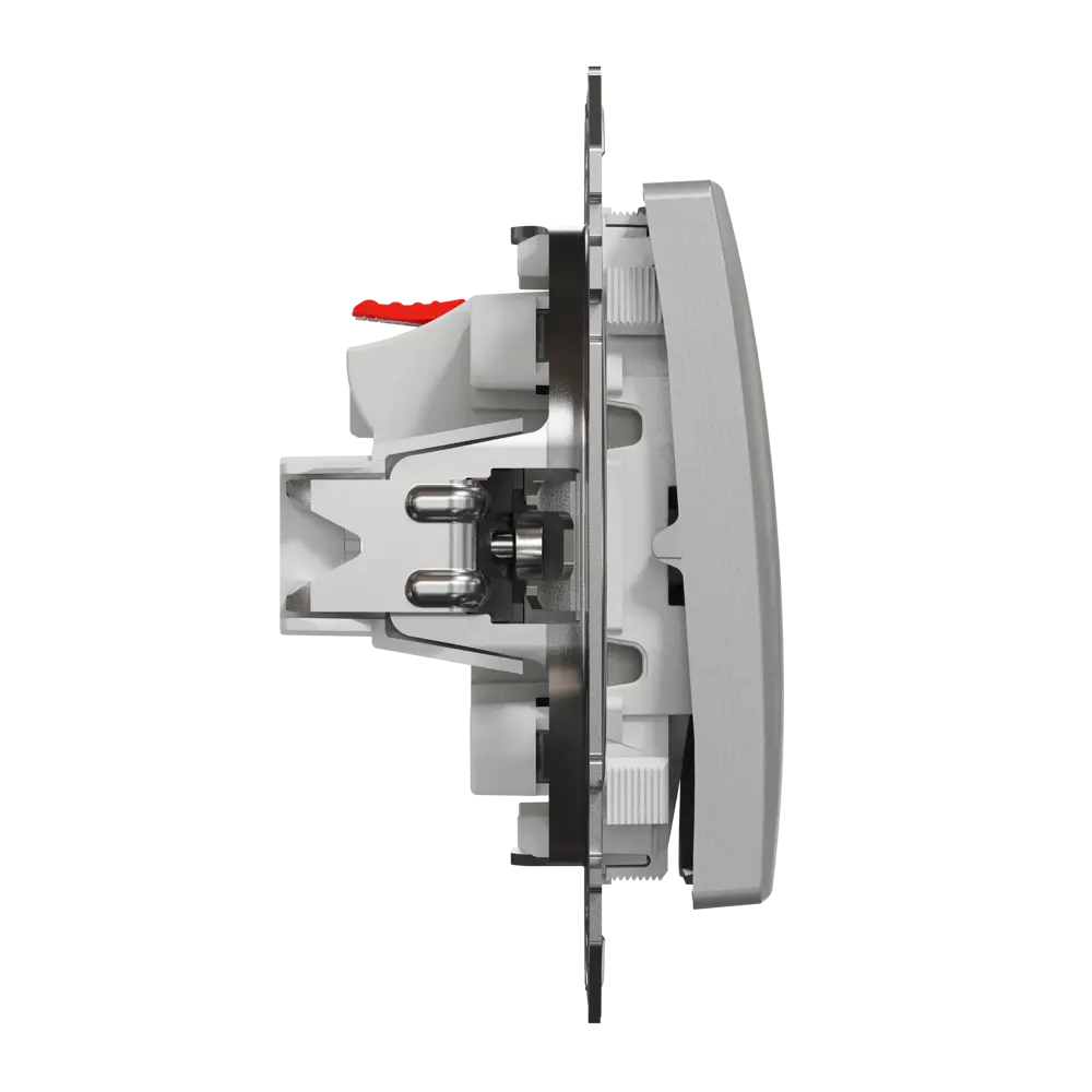 Выключатель встраиваемый Systeme Electric Sedna Design 1 клавиша, цвет алюминий 84830113 STLM-2073850 Sedna Design Elements - Вид №3