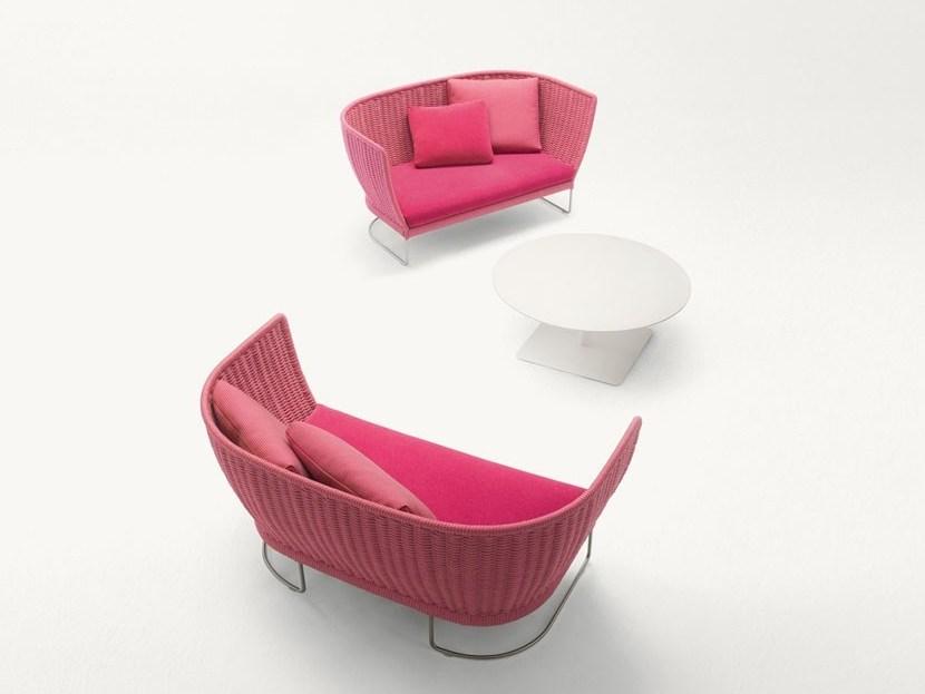 Paola Lenti Садовый диван 2-х местный с высокой спинкой Ami sun-id-1368745 - Вид №1