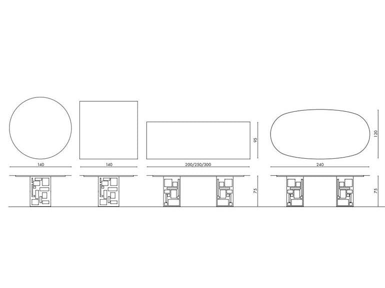 Прямоугольный стол на заказ YDF ARCH-00060663 - Вид №1