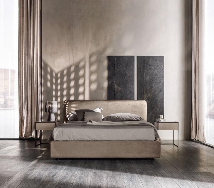 Cantori Двуспальная кровать с обивкой из ткани Elvis sun-id-1384008 - Вид №4