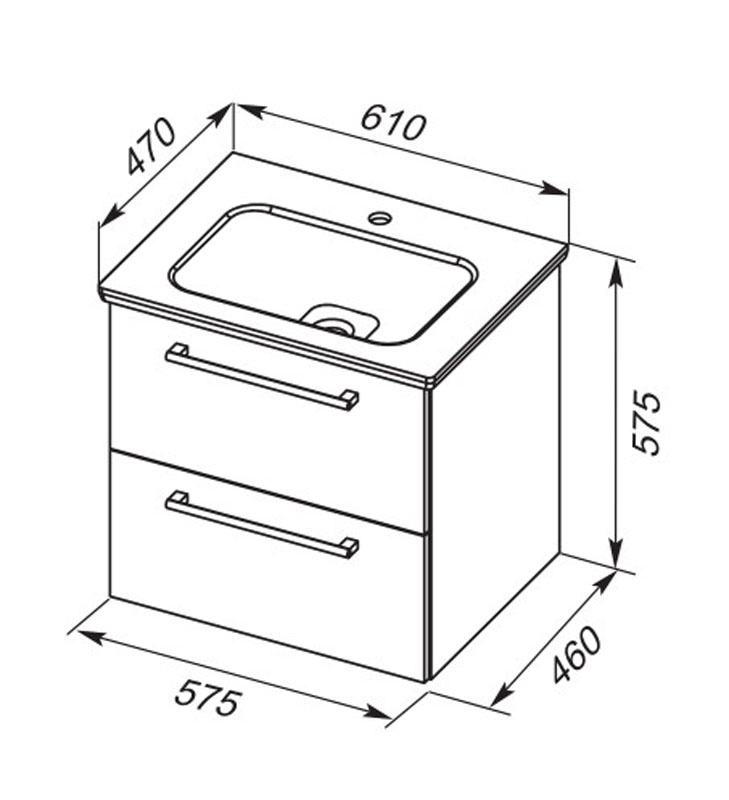 77.0101W Тумба под раковину Dreja Gio - Вид №1