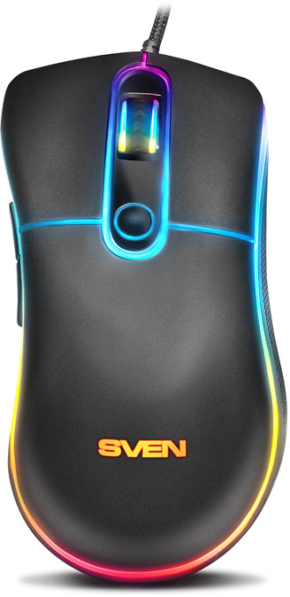 SV-016395 Игровая мышь rx-g940 usb (5+1кл. 600-6000 dpi, softtouch, подсветка, игров. упак) Sven Santreyd 