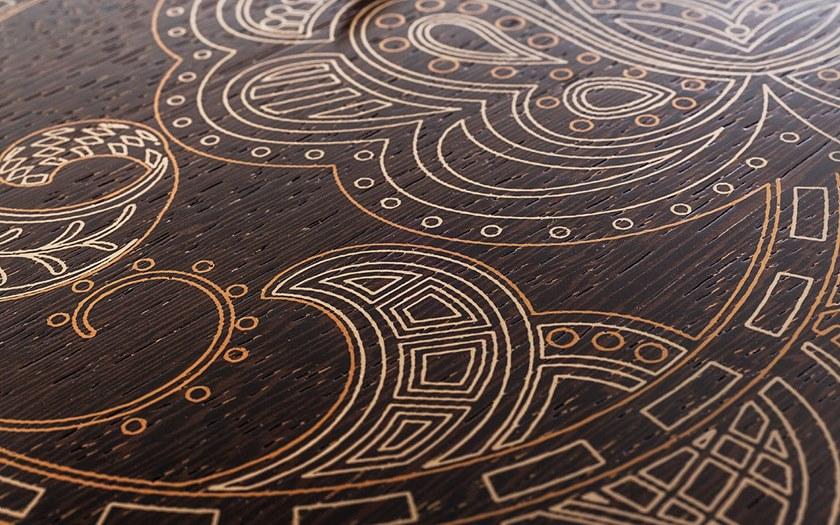 LIGNIS® Настенные часы из дерева с лепниной Dolcevita marrakech 10.050 / 10.128 - Вид №2