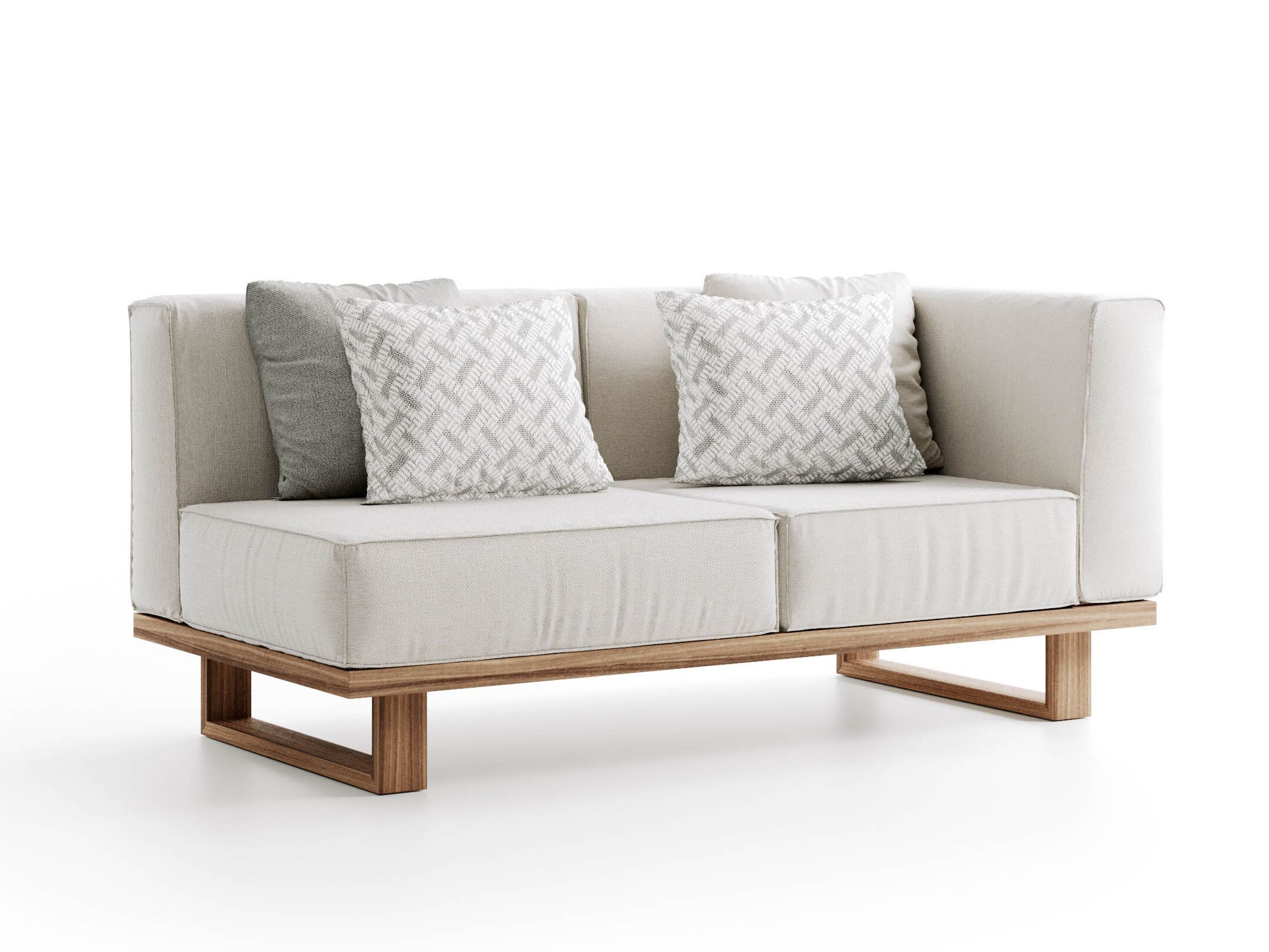 2-местный садовый диван из тикового дерева и ткани Atmosphera 9.Zero ARCH-00034302