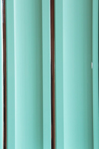 Панель ПВХ бирюзовая хром софитто "2" фигурная 200мм