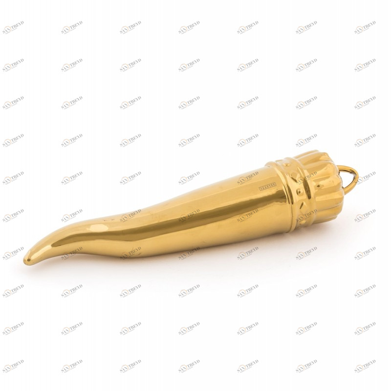 Статуэтка декоративная фарфоровая 30х6 см Memorabilia Gold My Lucky Horn SELETTI  00-3883223 Золото 