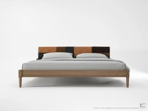 KARPENTER Деревянная кровать King size с мягким изголовьем Katchwork