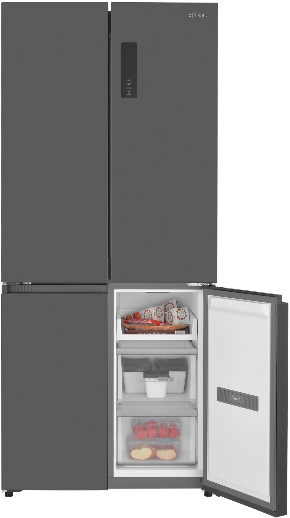9238024 Холодильник Side by Side   ZUGEL ZRCDI456XB Slot-In черный STDN-0034025 - Вид №5