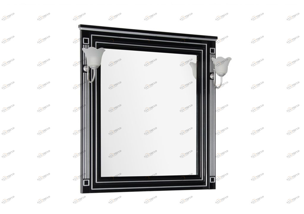 Зеркало Aquanet Паола 90 черный/серебро 00181766