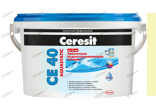 Затирка №25 Aquastatic CE 40 сахара 2кг (ведро) CERESIT 2544104