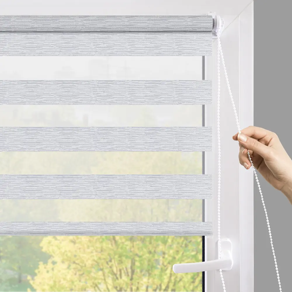 MIAMOZA Рулонная штора день-ночь Москва 60x160 см в серых полосках 89411437 STLM-1564070 - Вид №7