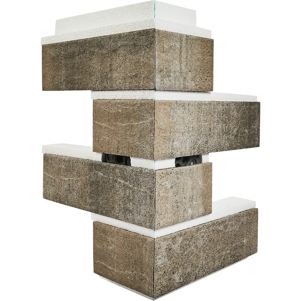Термопанель наружный угол Мосстрой-31 Brick Stone бежевый 26x25x41x5 см STLM-2035817