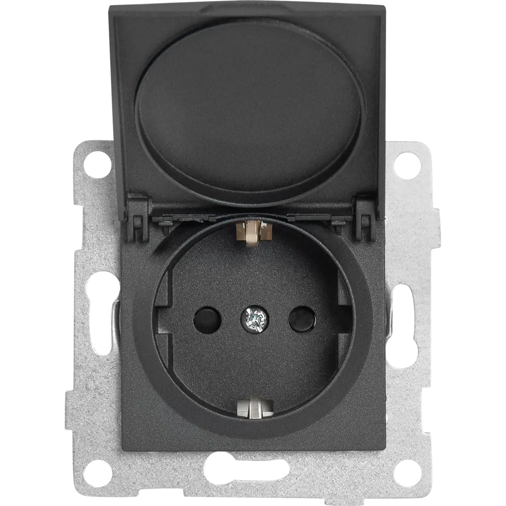 Розетка влагозащищенная GUSI Electric с крышкой графит 84695693 Ugra STLM-0053793 - Вид №1