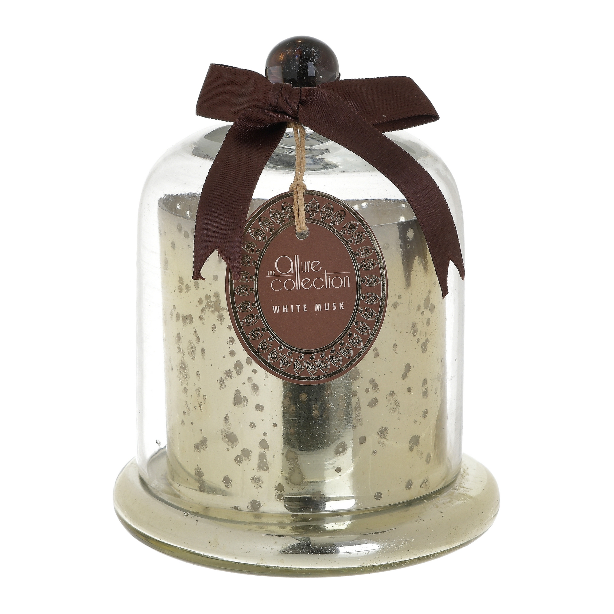 6880933.0001C ДЕКОР НАСТОЛЬНЫЙ - ПОДСВЕЧНИК СО СВЕЧОЙ ПОД КОЛПАКОМ WHITE MUSK TO4ROOMS 