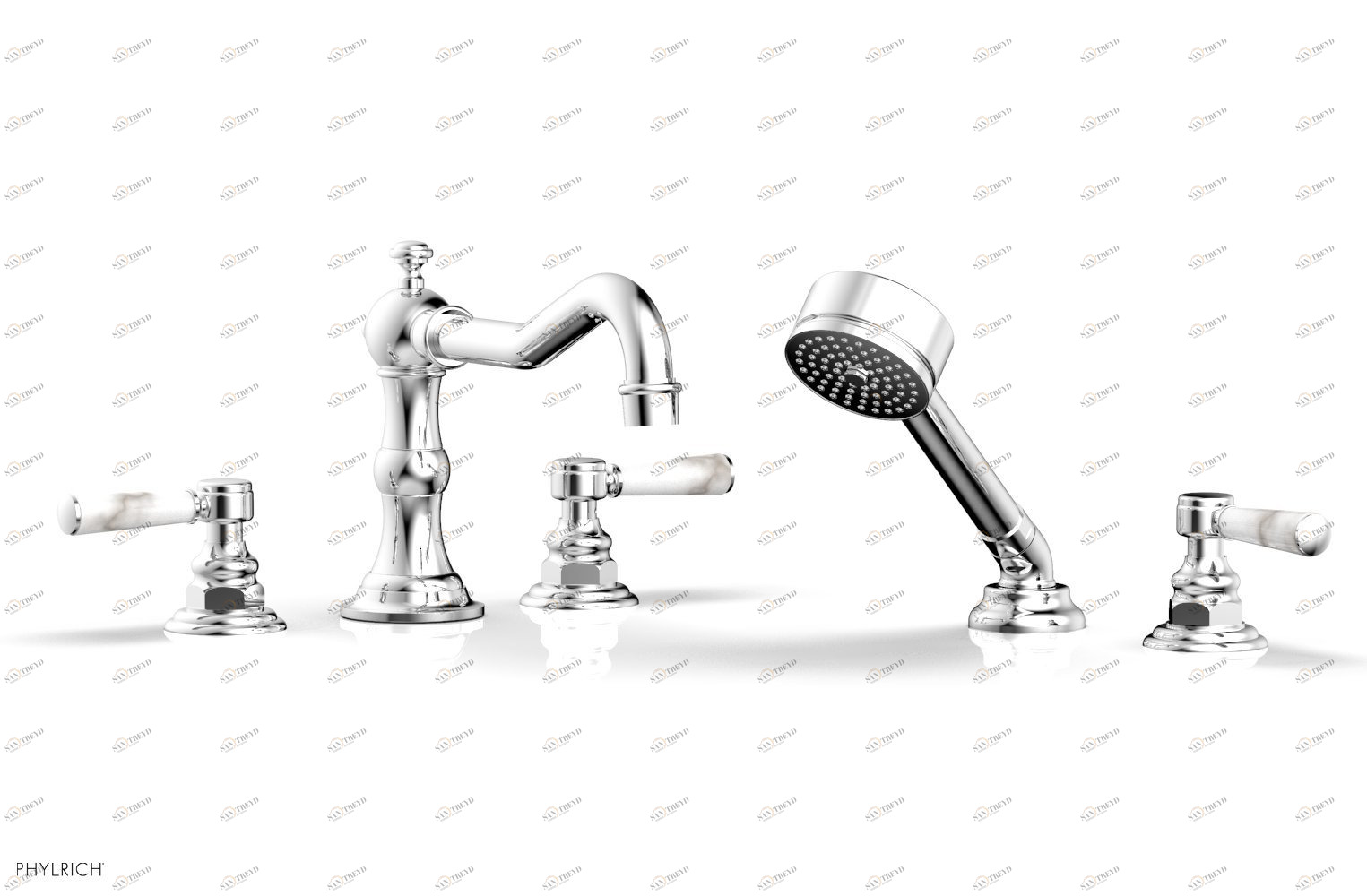 Смеситель для ванны HENRI Phylrich  161-50-026X031 Хромированный 