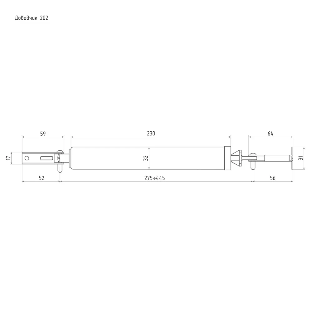 НОРА-М Доводчик дверной 202 для легких дверей до 35 кг 84870333 STLM-0056579 - Вид №4
