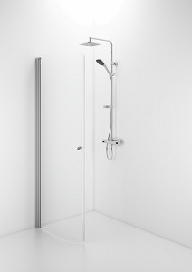 58800190 Гнутая дверь IFO Space SBNK, алюминиевый профиль, прозрачное стекло с ручкой, SBNK 800