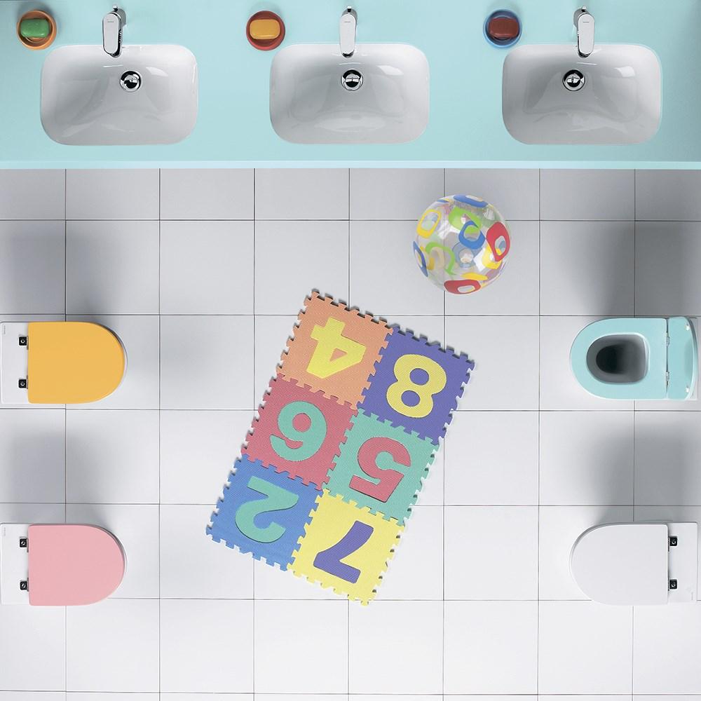 Набор Sanitana приставной INFANTIL: чаша BTW + крышка желтая S10013123300000;S80007332907100 - Вид №3