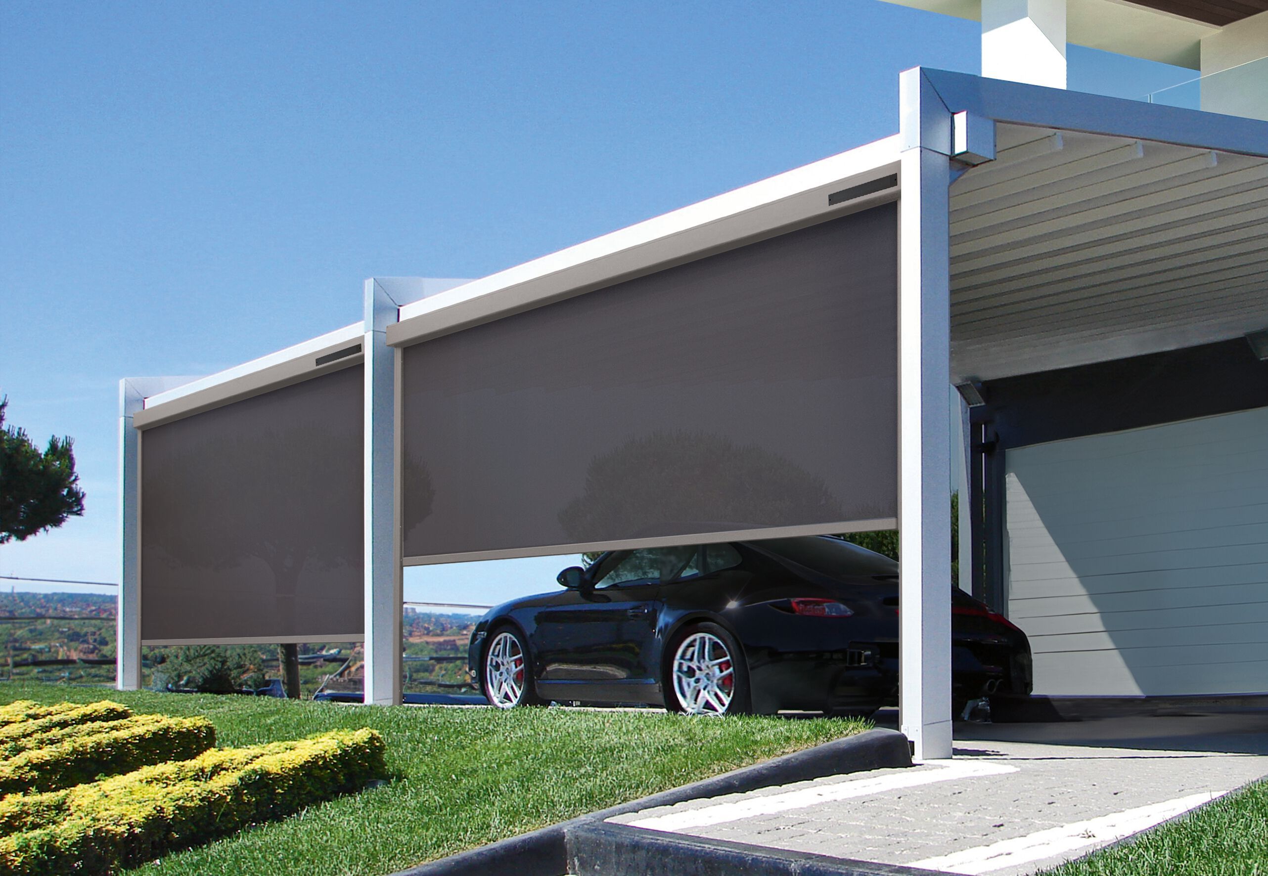 Рулонная занавеска из ткани с боковыми направляющими Bandalux Z-BOX SOLAR ARCH-00058462 - Вид №4