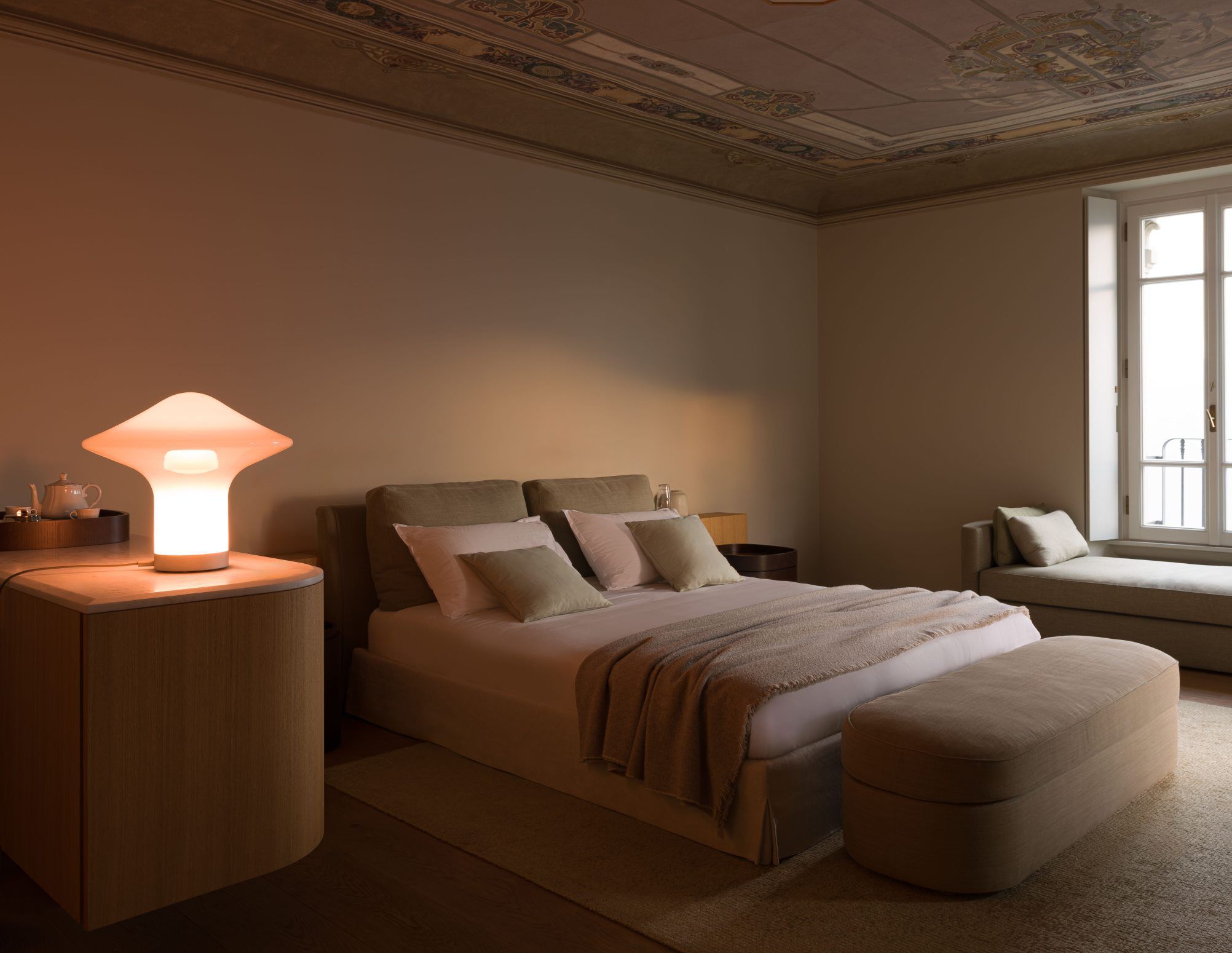 Светодиодная настольная лампа из опалового стекла с диммером BROKIS Волчок ARCH-00065331 - Вид №4