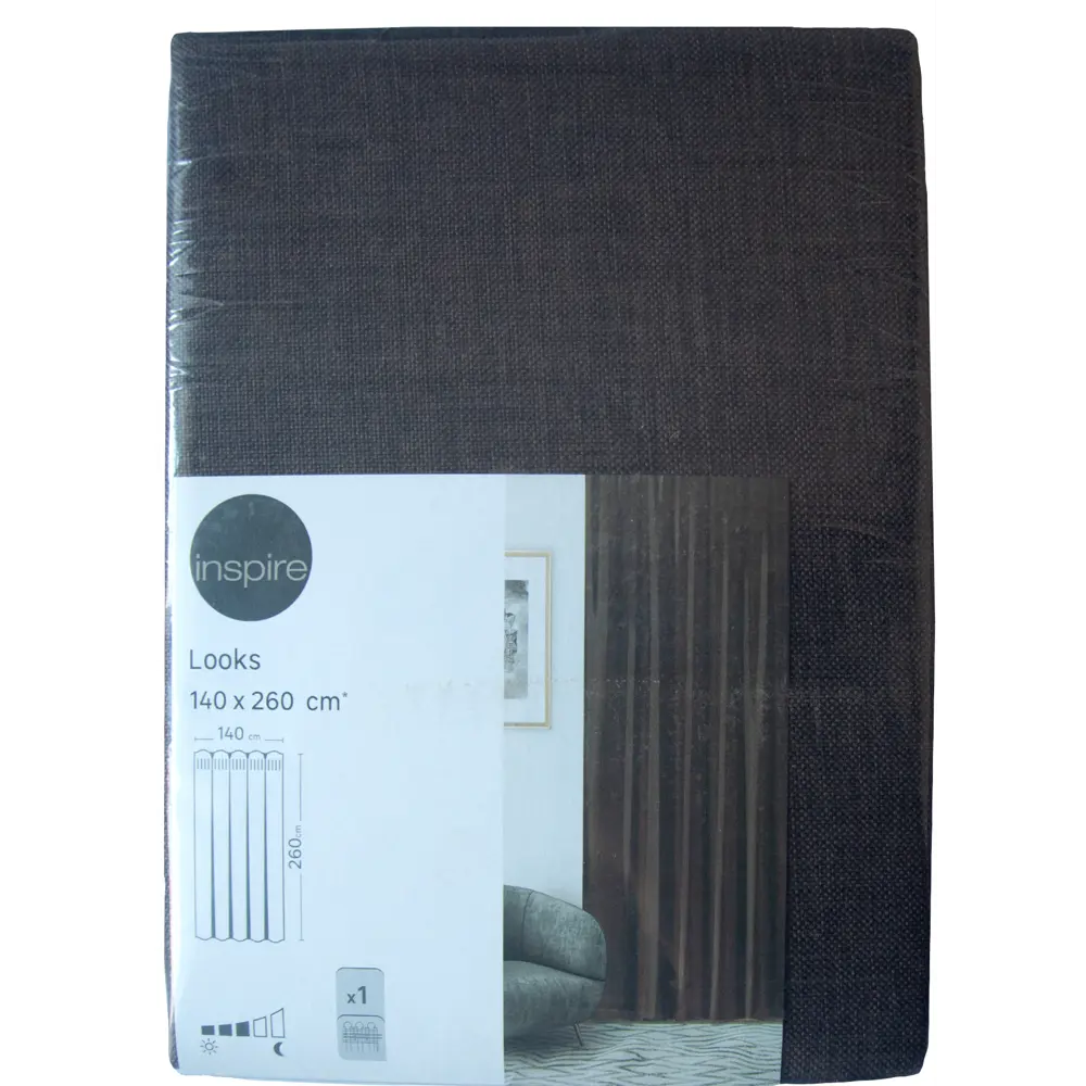 Штора на ленте Seasons Looks 140х260 см Coffee цвет кофе 84177640 STLM-2095606  - Вид №6