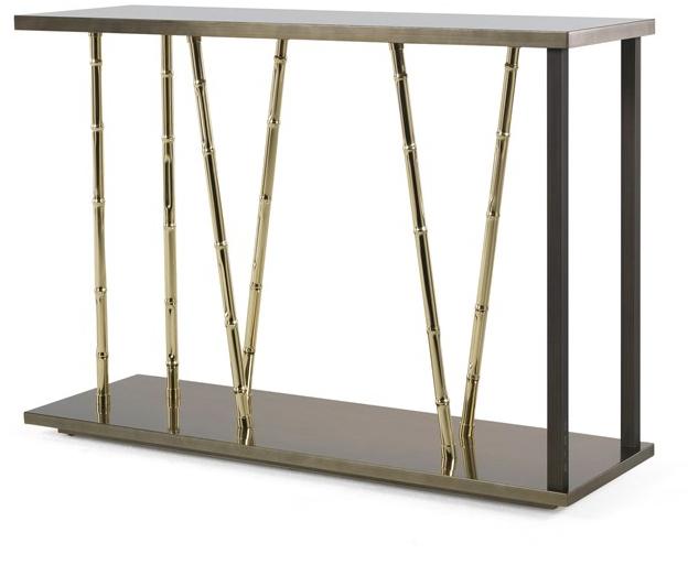 ETRO Home Interiors Прямоугольная консоль из эвкалипта и металла Taxila E.tax.521.a - Вид №2