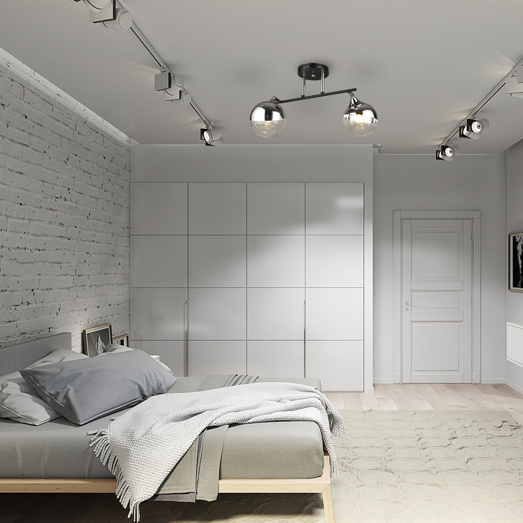 83621197 Люстра потолочная 2 лампы, 6 м², цвет чёрный/хром Присси Santreyd  - Вид №4