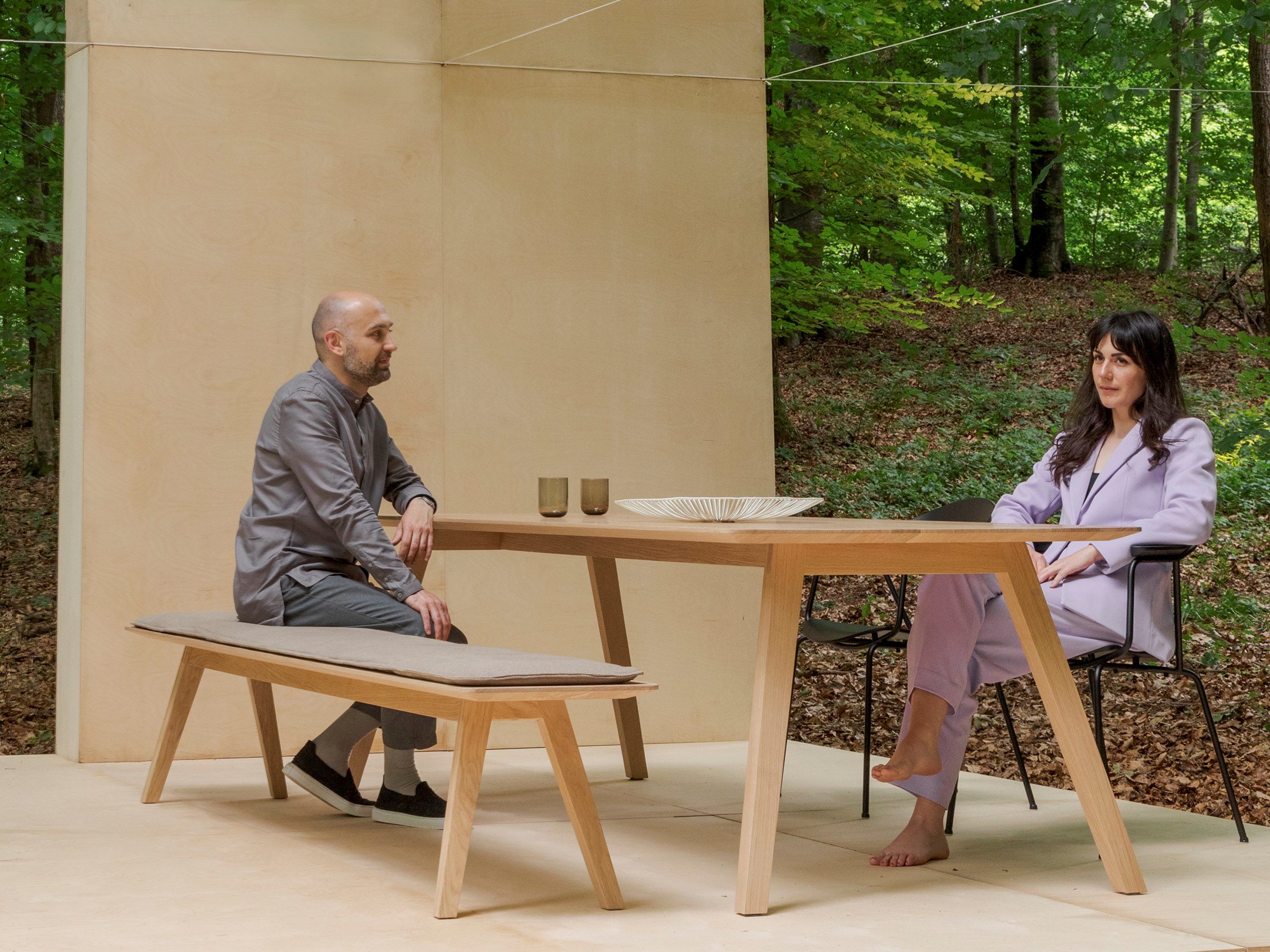 Скамейка из массива дерева prostoria монах ARCH-00113698 - Вид №3