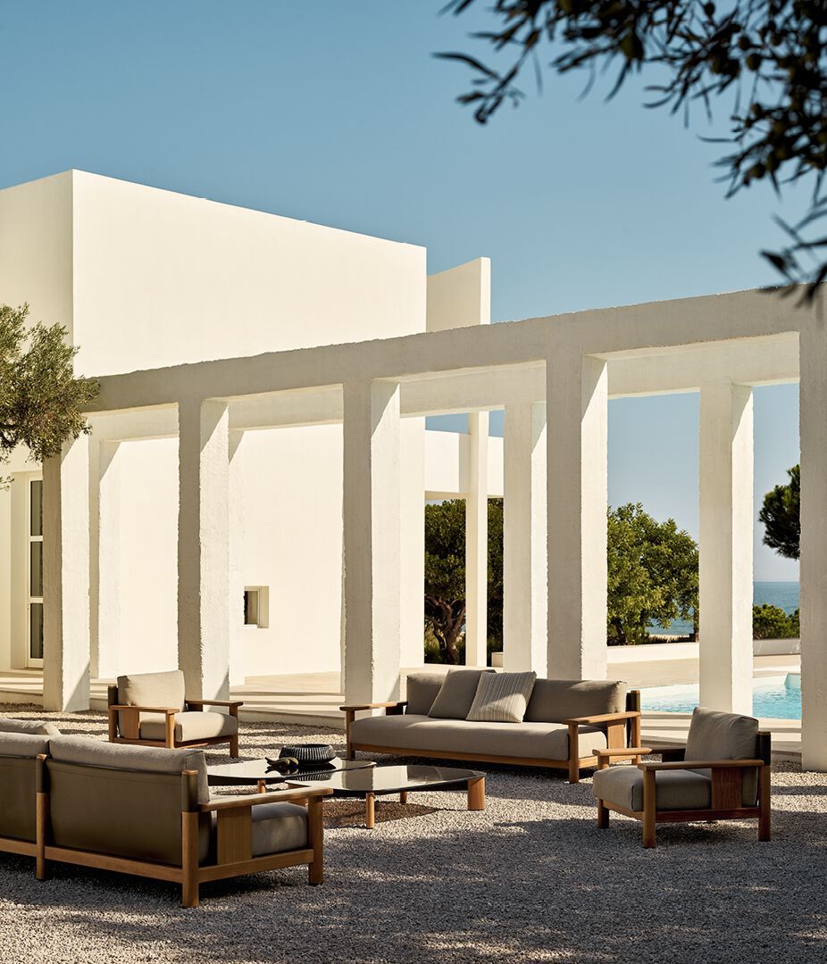 3-местный тканевый съемный садовый диван Poliform Ketch ARCH-00047215 - Вид №2