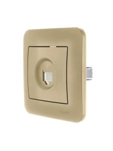 ASTI Розетка телефонная евро золото