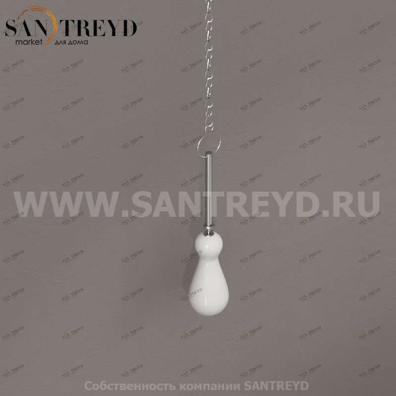 PA117 Ручка керамическая 5 см цвет Белая глазурь Globo Paestum Италия Ceramica Globo