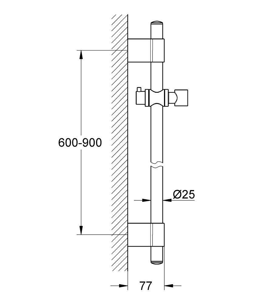 28819000 Душевая штанга Grohe Rainshower хром - Вид №1