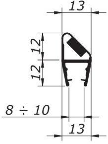 Nuova Oxidal Прокладка для душевого бокса  N-0337-t-dx/sx  - Вид №1