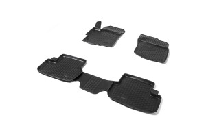 16155086 Коврики в салон для Mitsubishi Lancer X 2007-2017, полиуретан, 4 шт., 99040005002 AutoFlex