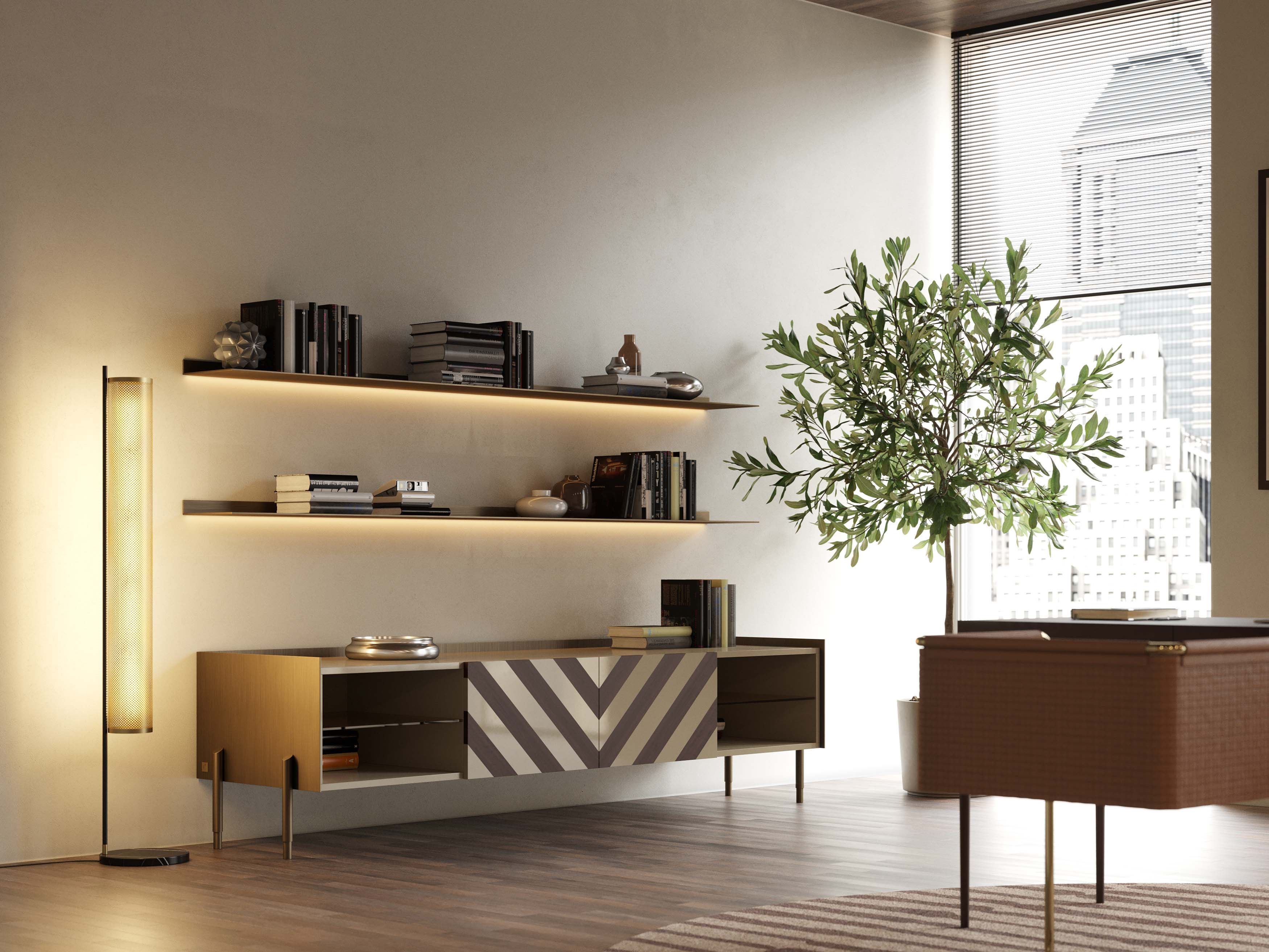 Деревянный шкаф для телевизора с распашными дверцами Stylish Club His &amp ARCH-00121988 - Вид №11