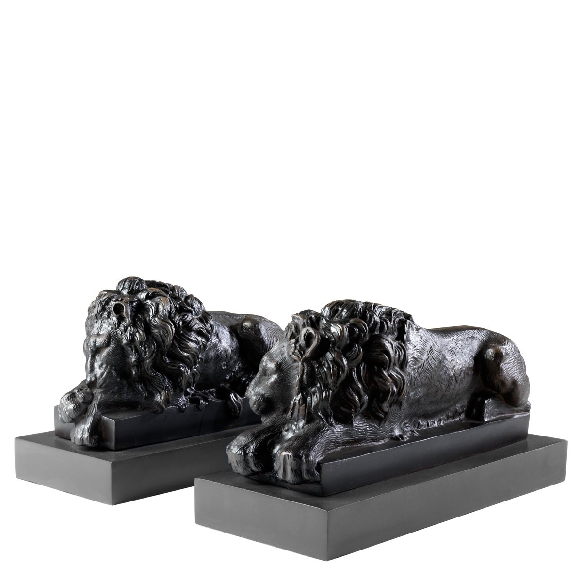 Статуэтки декоративные 2 шт черные Canova EICHHOLTZ EICHHOLTZ 062715 Бронза;черный  - Вид №4