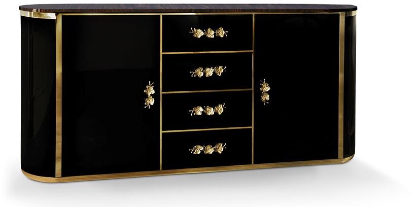 KOKET Лакированный комод из фанерованной древесины Orchidea sun-id-1404775 - Вид №1