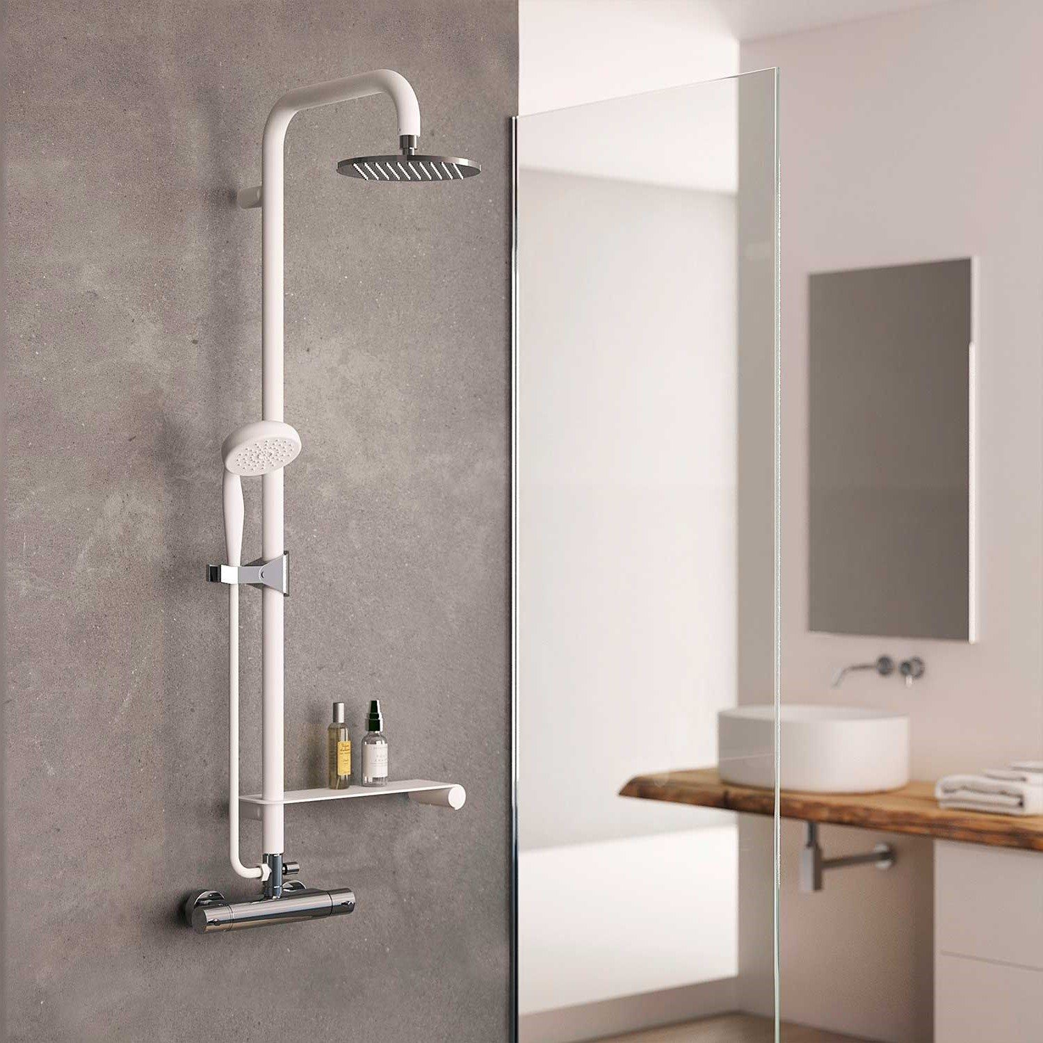 Термостатическая настенная душевая колонна с ручным душем Thermomat Elegance ARCH-00120116 - Вид №1