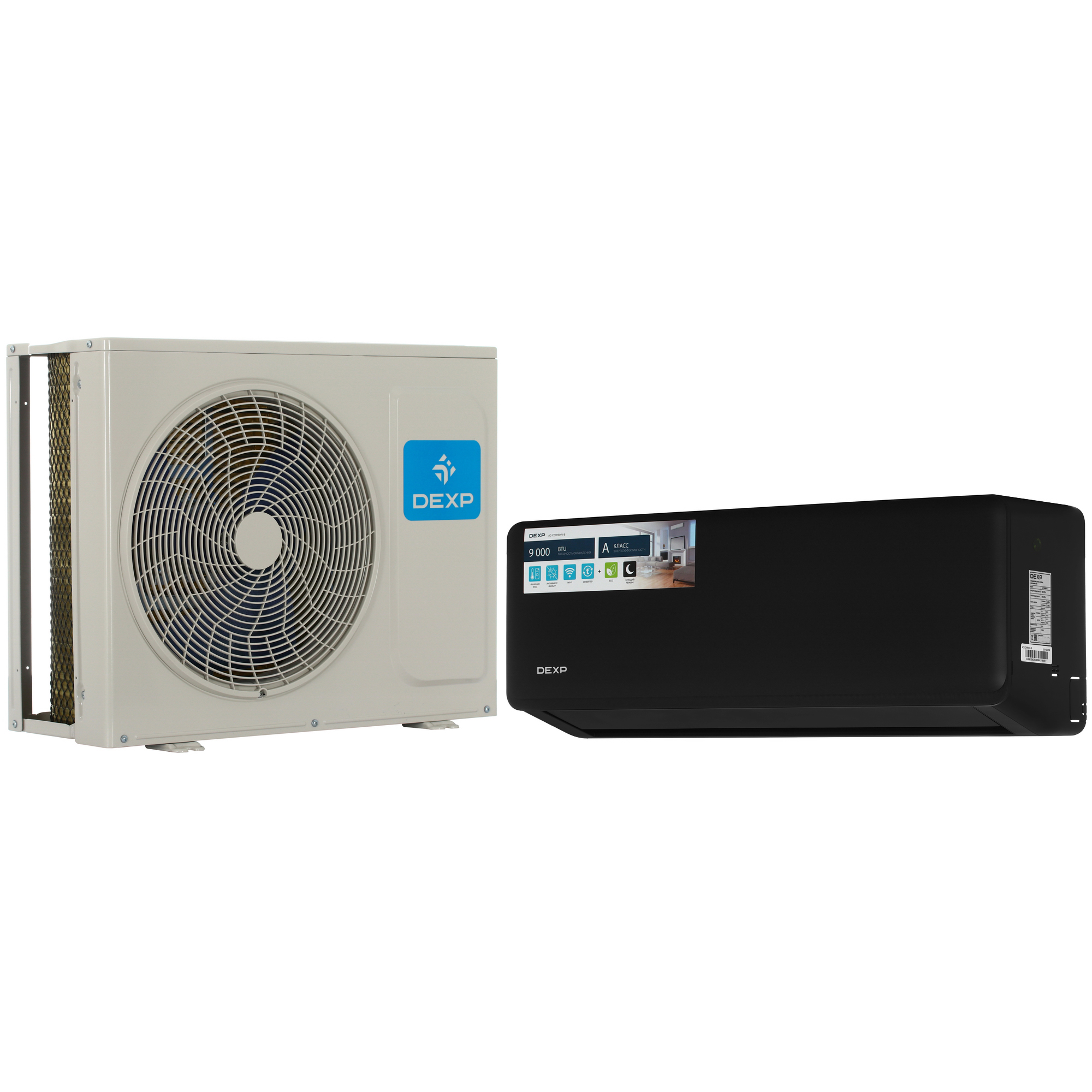 9130126 Кондиционер настенный сплит-система DEXP AC-CDW9INV-B черный STDN-0095034