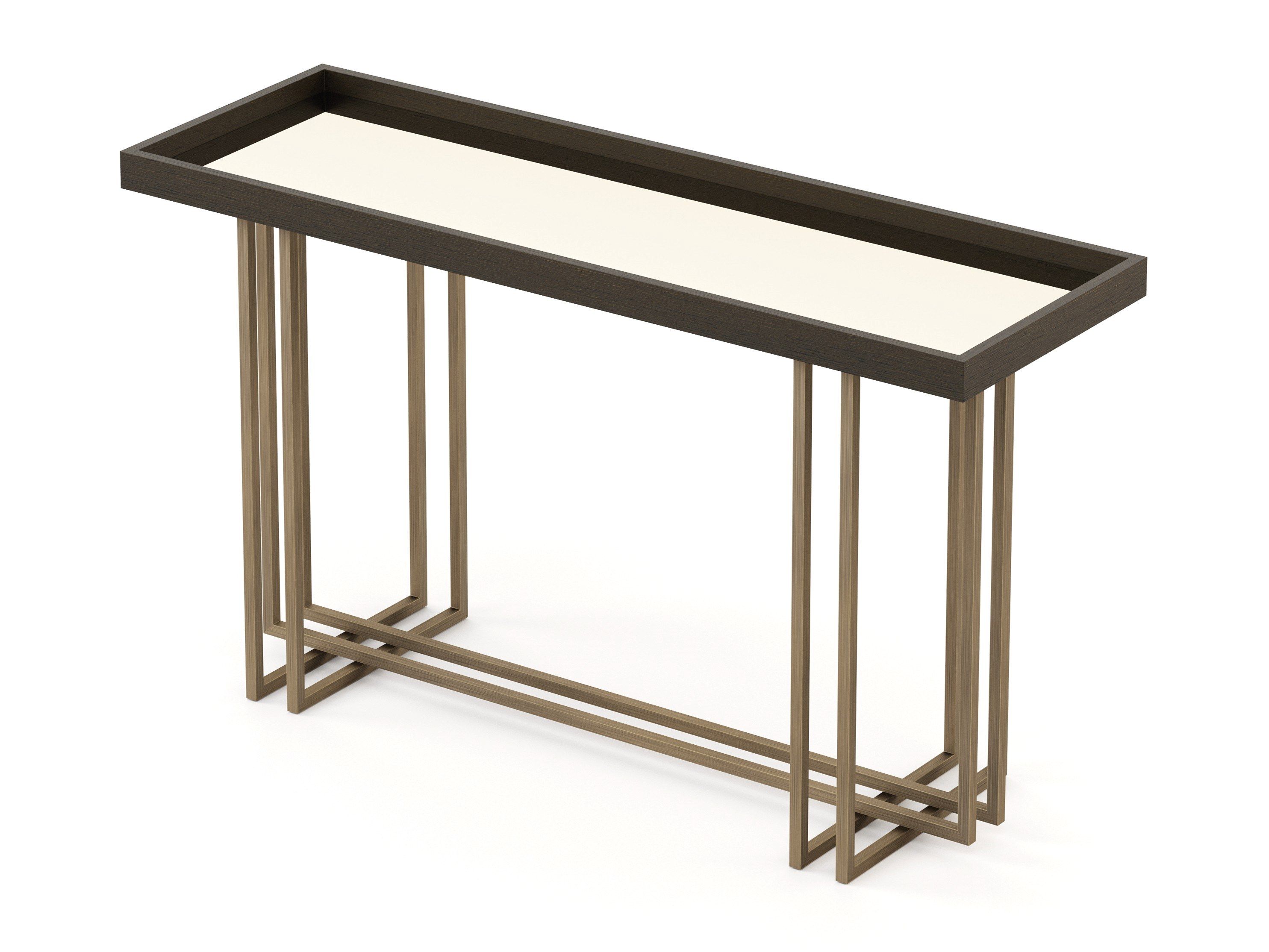 Прямоугольная консоль из нержавеющей стали и дерева Stylish Club ARCH-00094826 - Вид №2