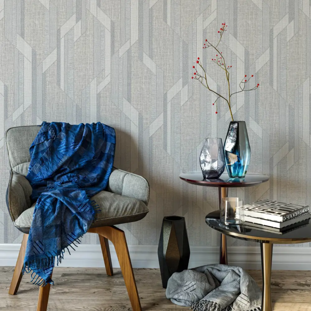 Обои флизелиновые Palitra Life Manchester серые 1.06 м PL71612-14 STLM-2102921 - Вид №2